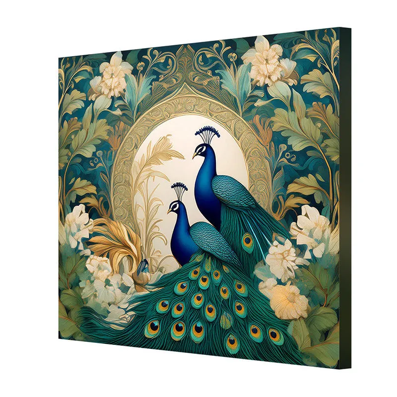 Majestic Mayura In Bloom Wall Painting media 5