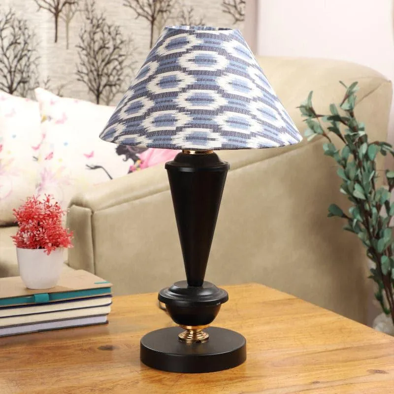 Lois Haskell Fabric Table Lamp - Blue,White media 3