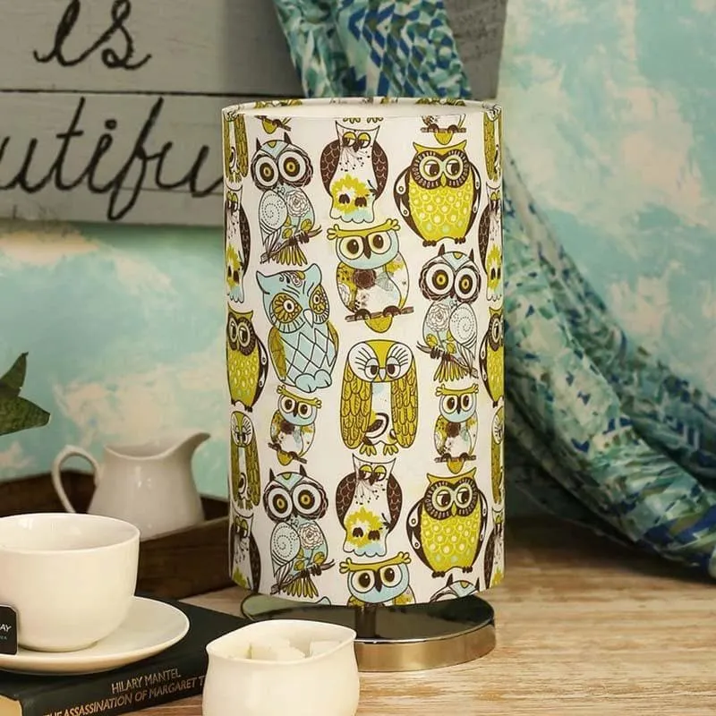 The Wise Owl Fabric Table Lamp - Multicolor media 3