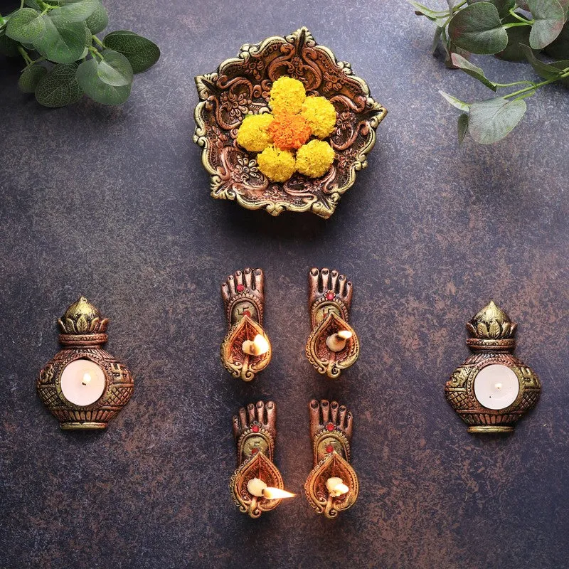 Charan Diya - Set Of Four media 4