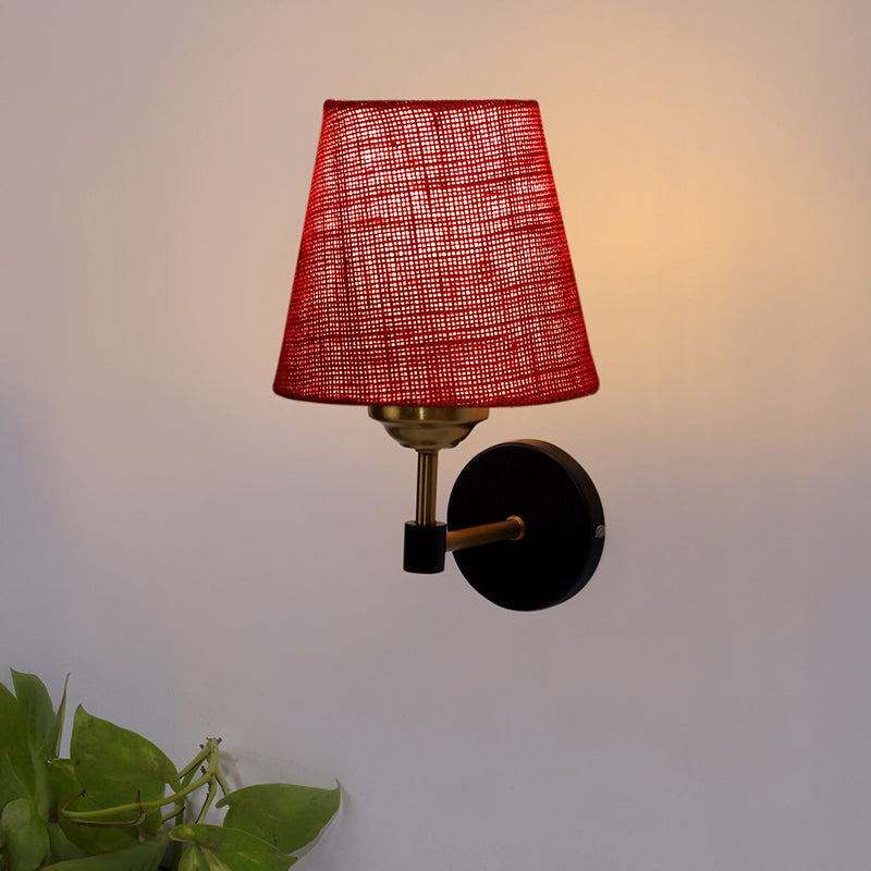 Aquilon Jute Wall Lamp - Maroon