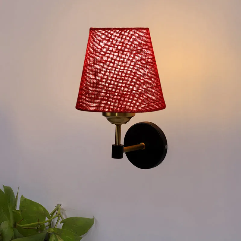 Aquilon Jute Wall Lamp - Maroon media 1