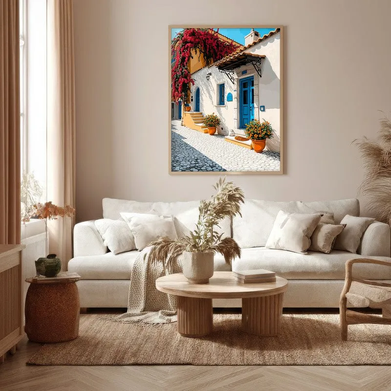 Azureway Canvas Wall Painting - Brown Frame media 5