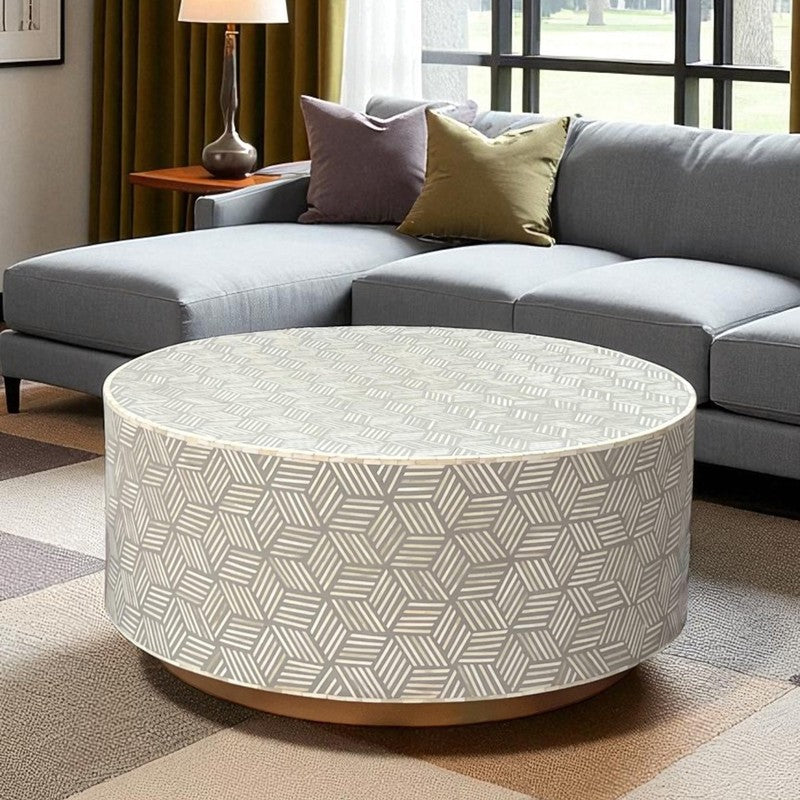 Silva Bone Inlay Center Table - Grey