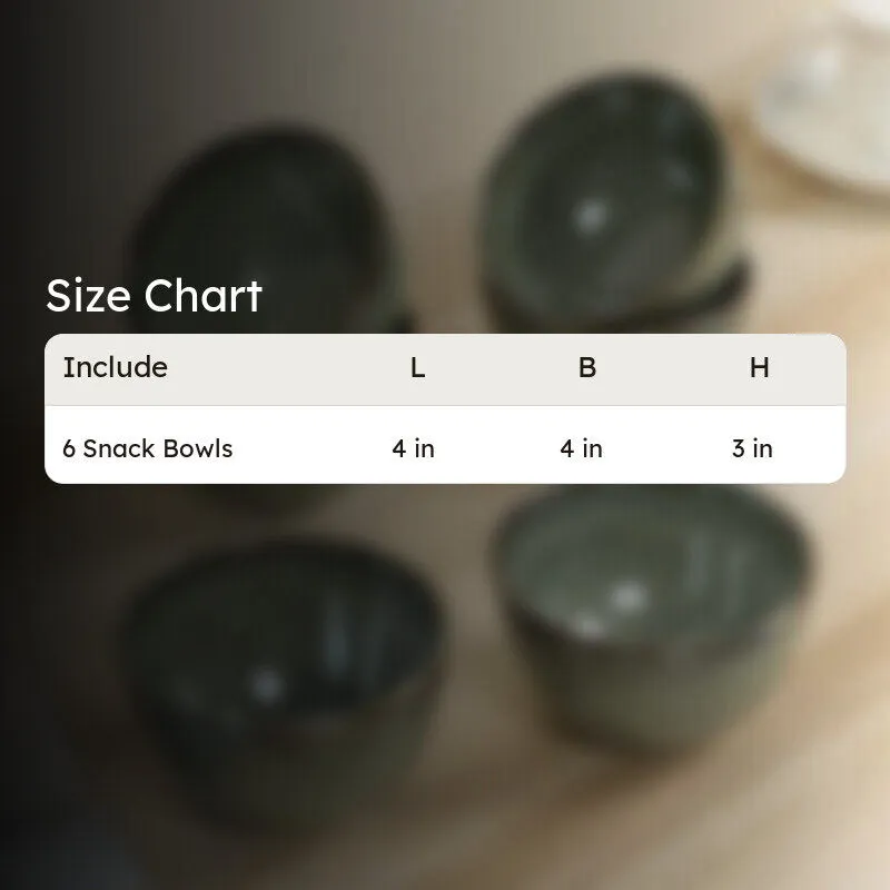 LuxeServe Snack Bowls (Olive Green,200 mL Each) - Set Of Six media 6
