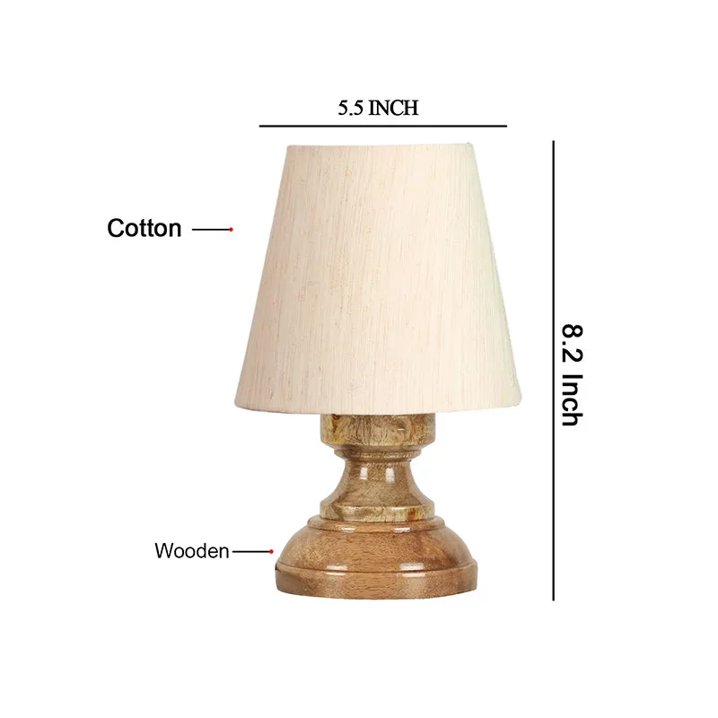 Harolda Shade Fabric Table Lamp with Base - Brown,Beige media 4