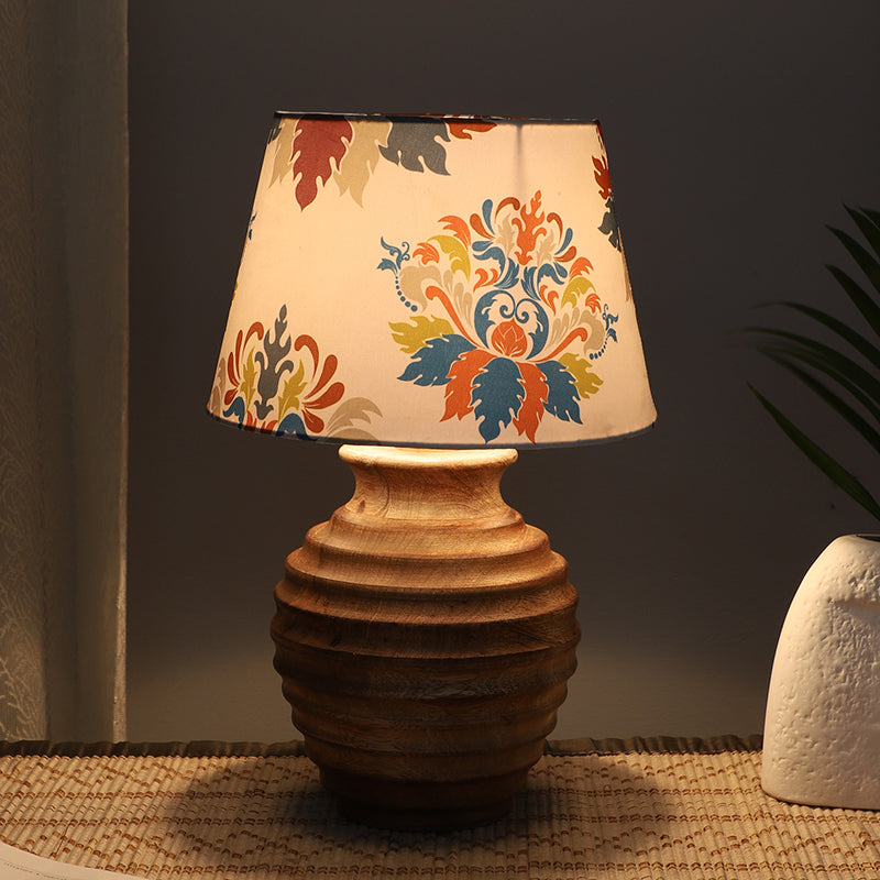 Nordlys Palmer Printed Mango Wood Table Lamp - Multicolor