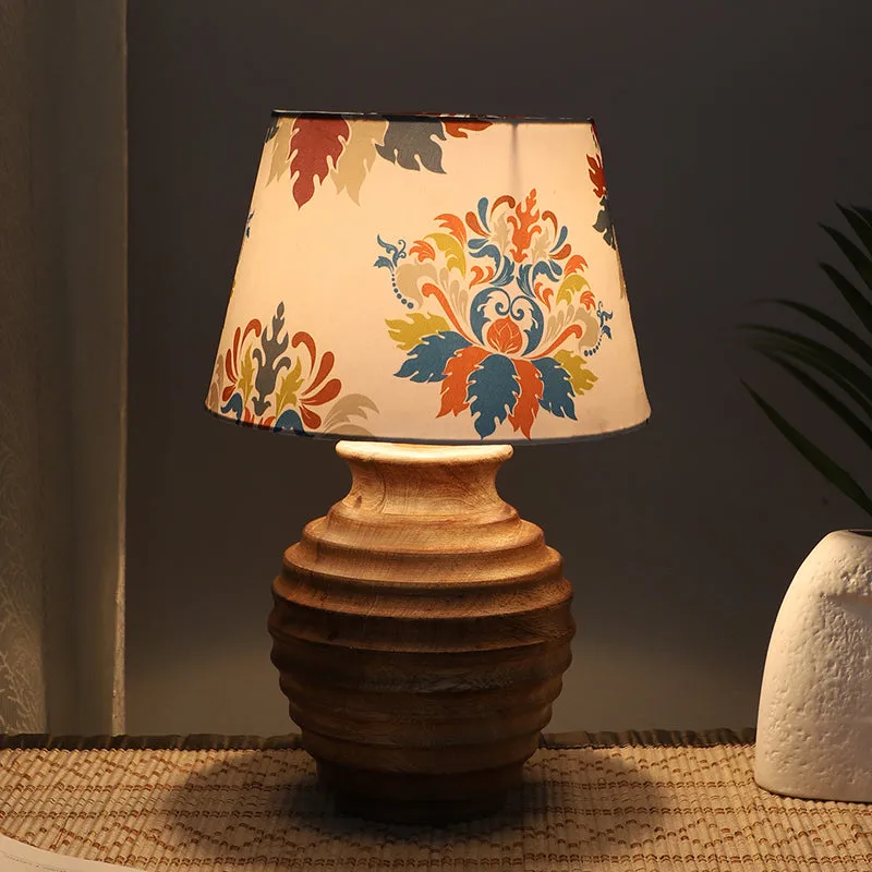Nordlys Palmer Printed Mango Wood Table Lamp - Multicolor media 1