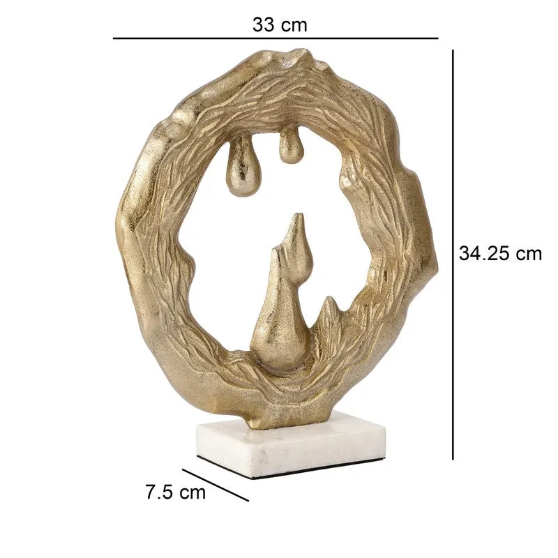 Golden Drift Aluminium Showpiece - Gold media 7
