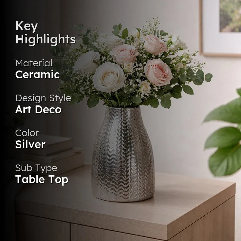 Sculptora Ceramic Vase - Silver media 2