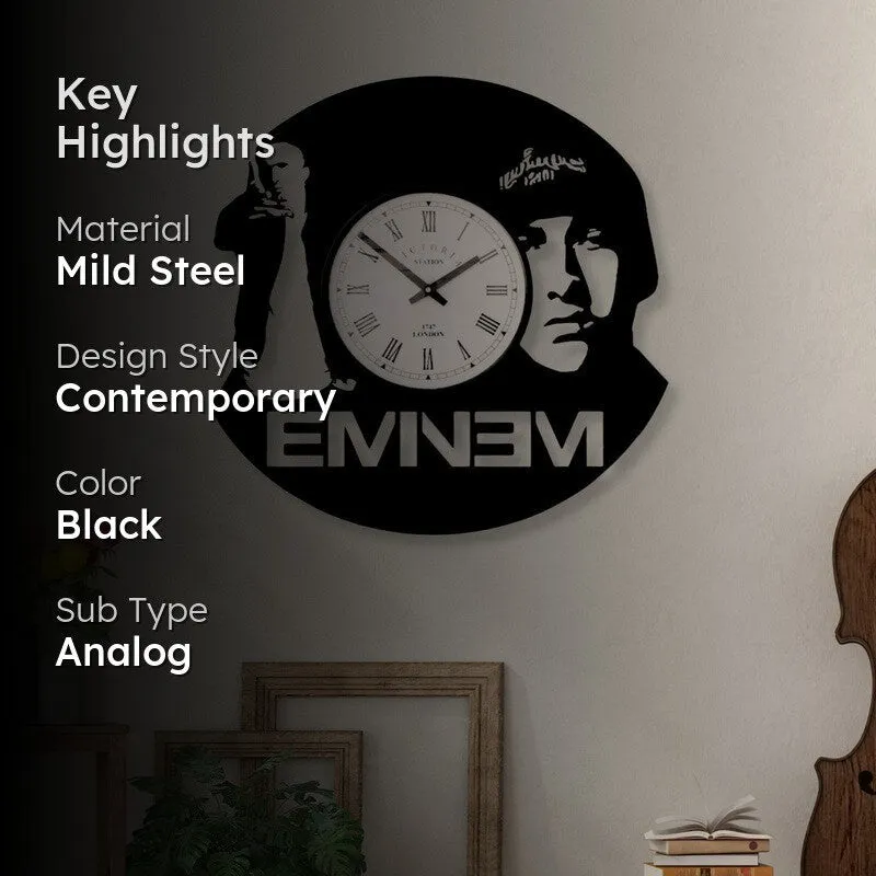 Blacklynx Steel Analog Wall Clock - Black media 2