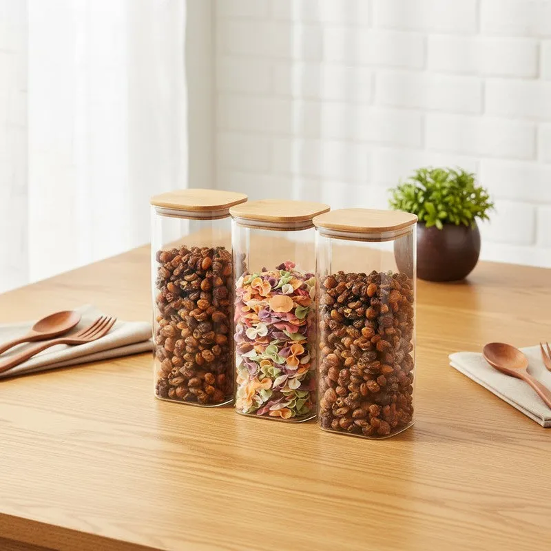 Boxly Glass Jar(1000 mL Each) - Set Of Three - 3