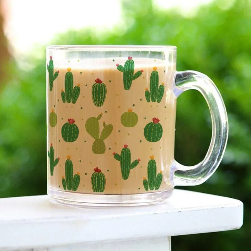 Cacti Glass Coffee Mug (330 mL) media 5