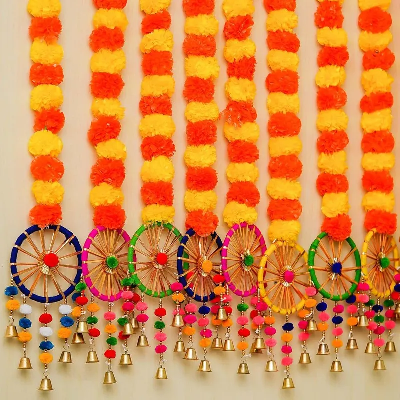 Marigold Chakra Latkan - Set of Eight - 10