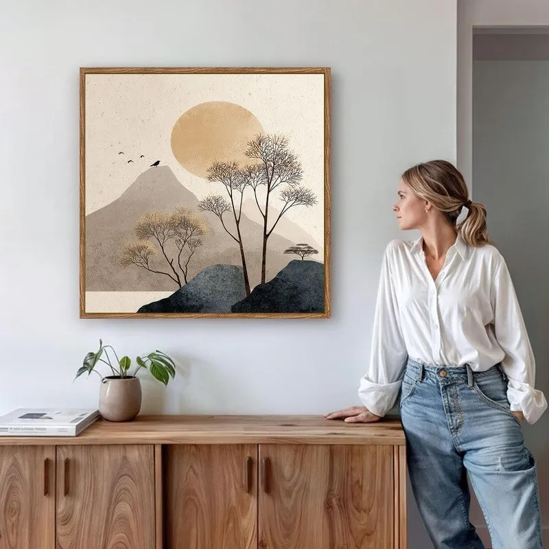 Misty Hills Canvas Wall Art With Frame media 6