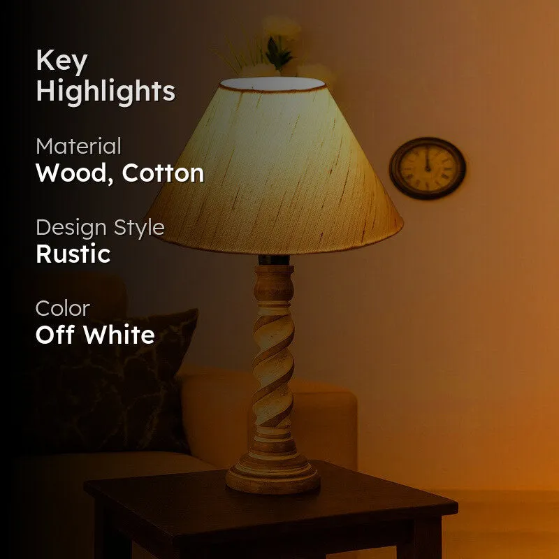 Modera Aivo Wooden Table Lamp - OffWhite media 2