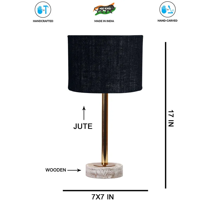 Sienna I Rodin Wooden Table Lamp - Black,Gold,White media 7