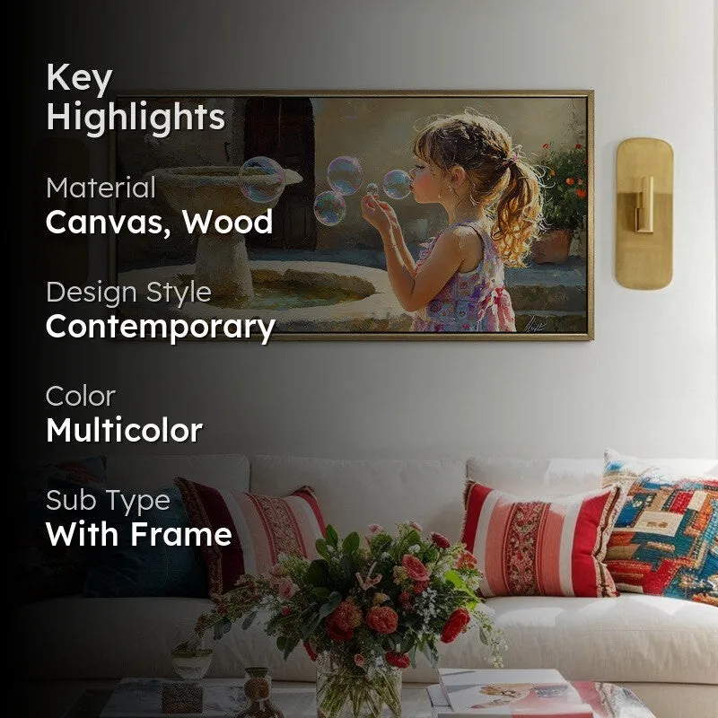 Bubblelight Canvas Wall Painting With Frame media 2