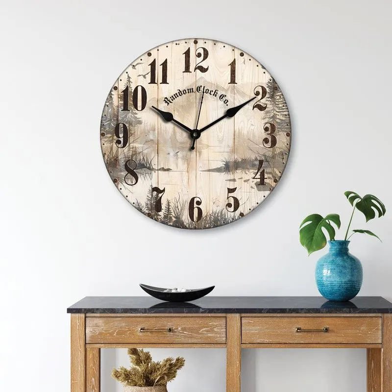 Kalenda Analog Wooden Wall Clock media 1