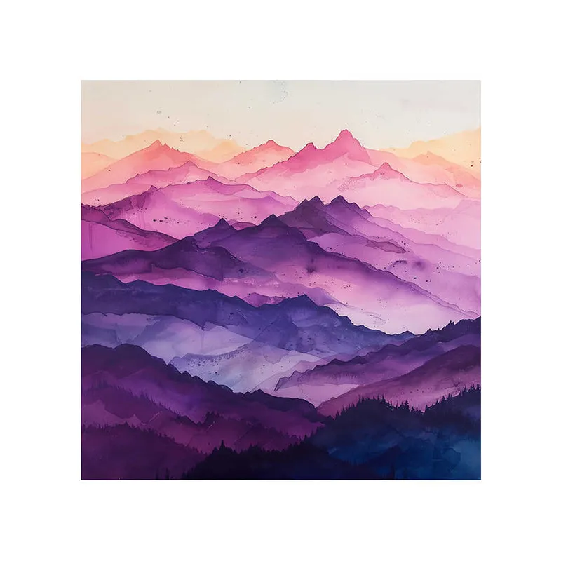 Purple Alps Wall Painting media 5