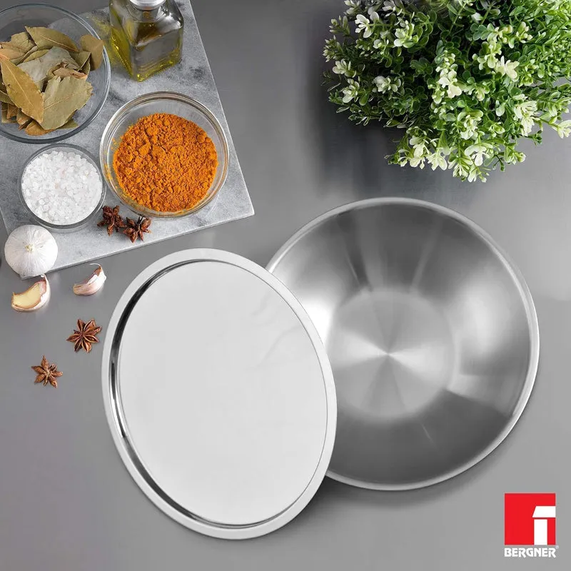 Bergner Argent Triply Stainless Steel Induction Base Tasra With Lid - 3900 ML media 6