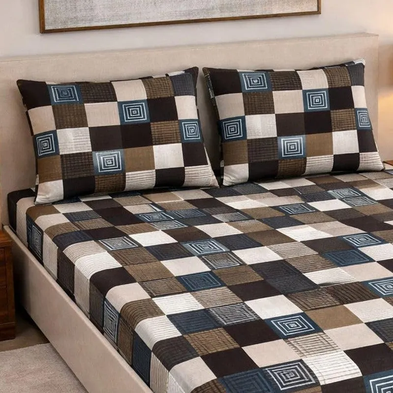Classic Checks Cotton Bedsheet - 300 TC media 3