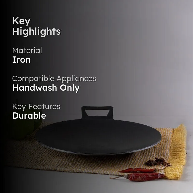Ebony Iron Roti Tawa - 11 Inch media 2