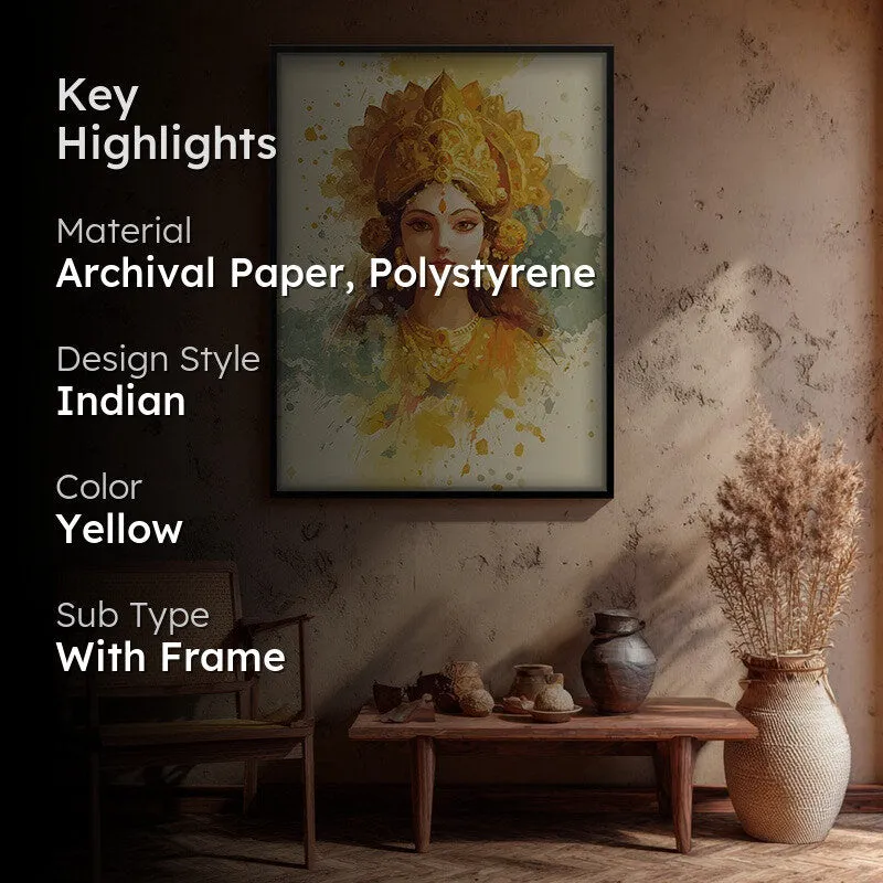Soothing Aura Maa Durga Archival Paper Wall Art media 2