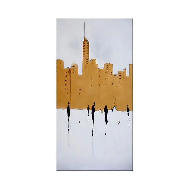 Modern Urban City Skyline Wall Painting media 4