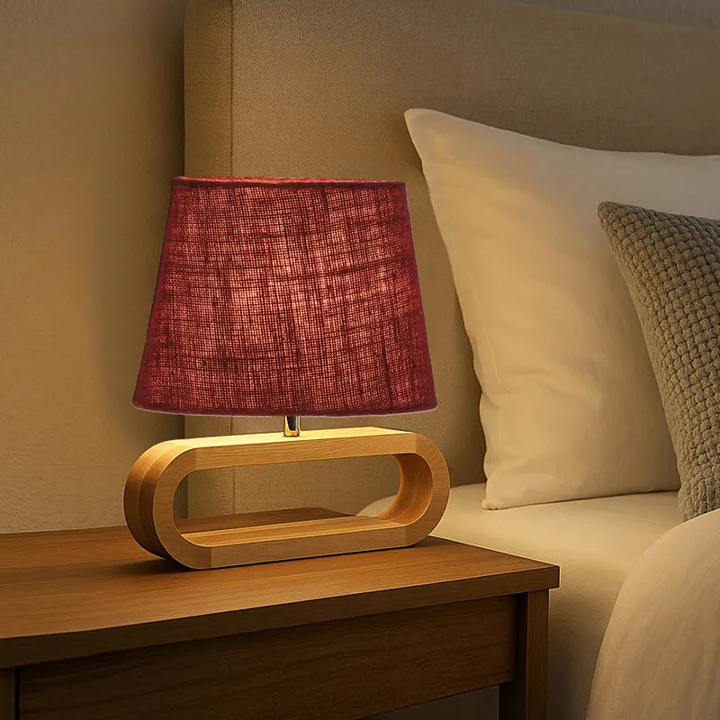 Sienna I Curve Jute Table Lamp - Maroon,Brown media 3