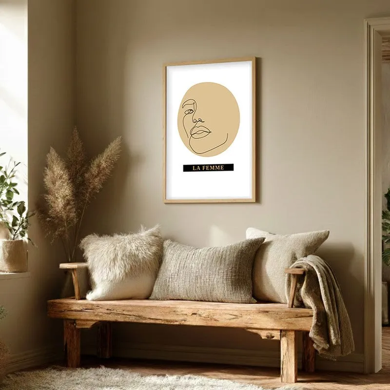 Ethereal Woman Canvas Wall Painting With Brown Frame media 3