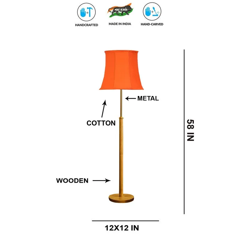 Horizon Beam Wooden Floor Lamp - Orange media 8