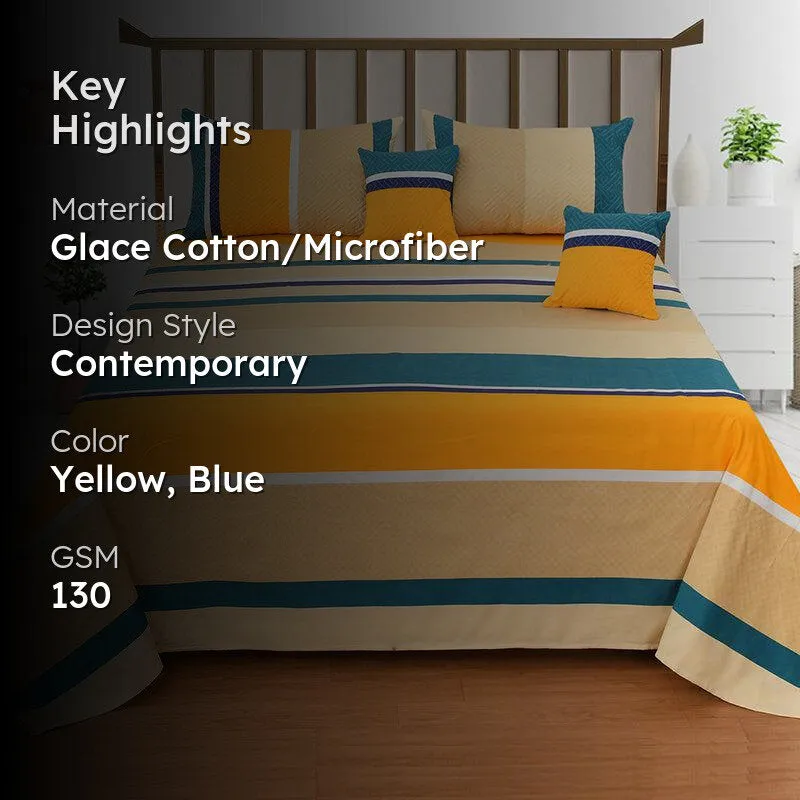 Strata Luxe Geometric Quilted Microfiber Bedding Set - Five Piece Set media 2