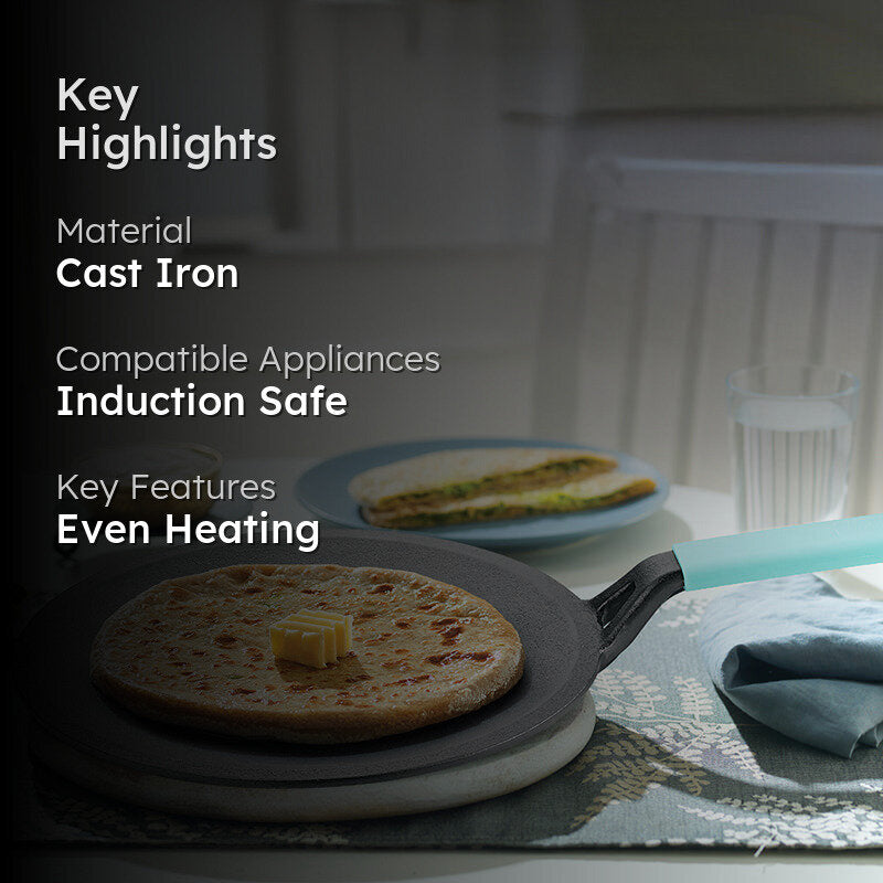 Bergner Arden Induction Safe Cast Iron Tawa - 26 cm image 2