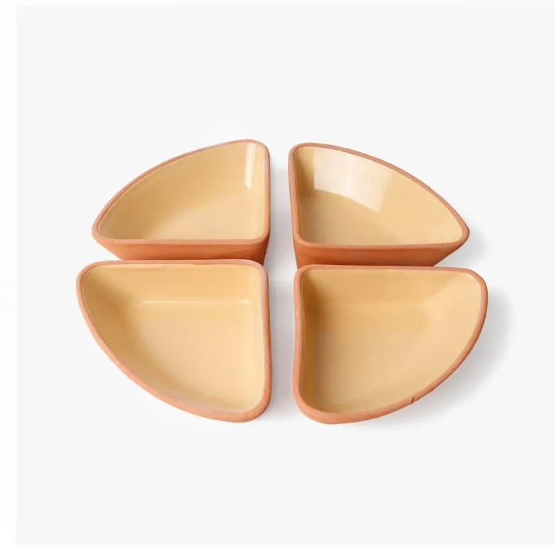 Terracotta Tale Triangle Bowl (Yellow) - Set Of Four media 3