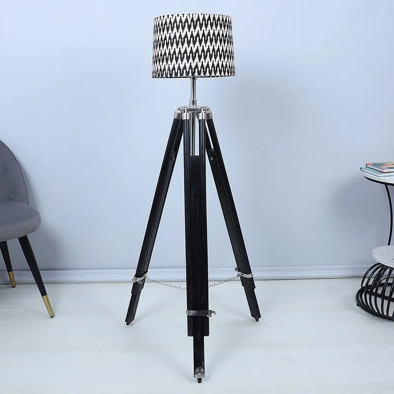 Chevronic Printed Tripod Floor Lamp media 2