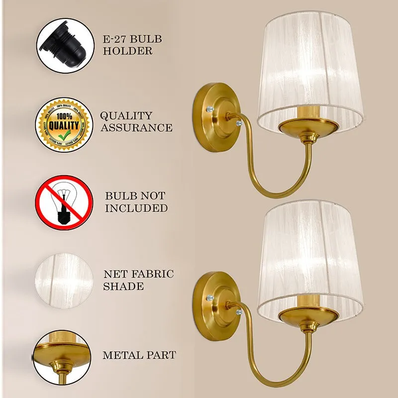 Pleat Carva Metal Wall Lamp (Gold) - Set Of Two media 5