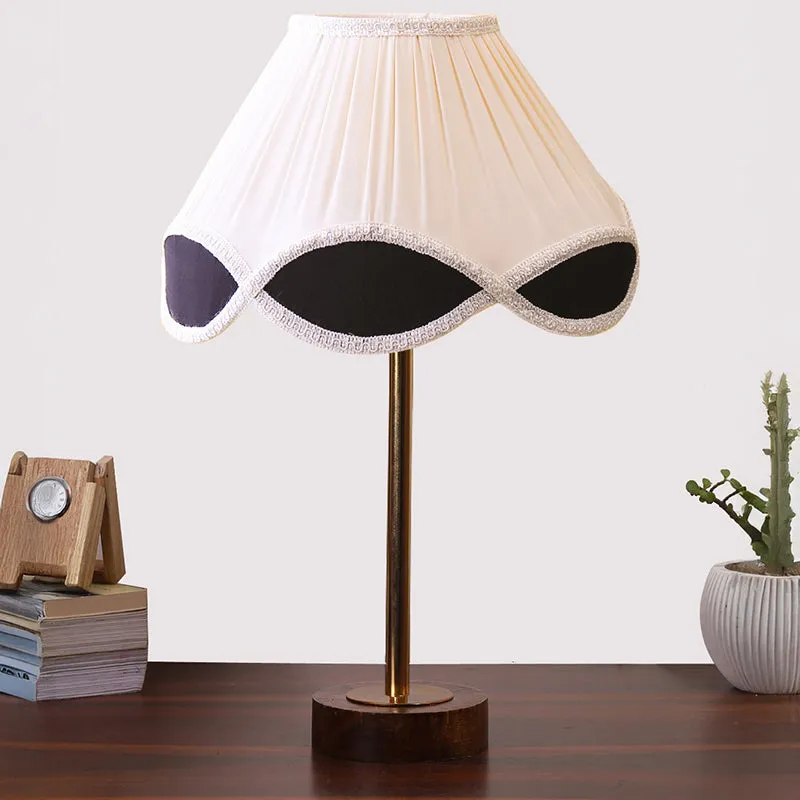 Valenica Rodin Wooden Table Lamp - White,Gold,Brown media 3