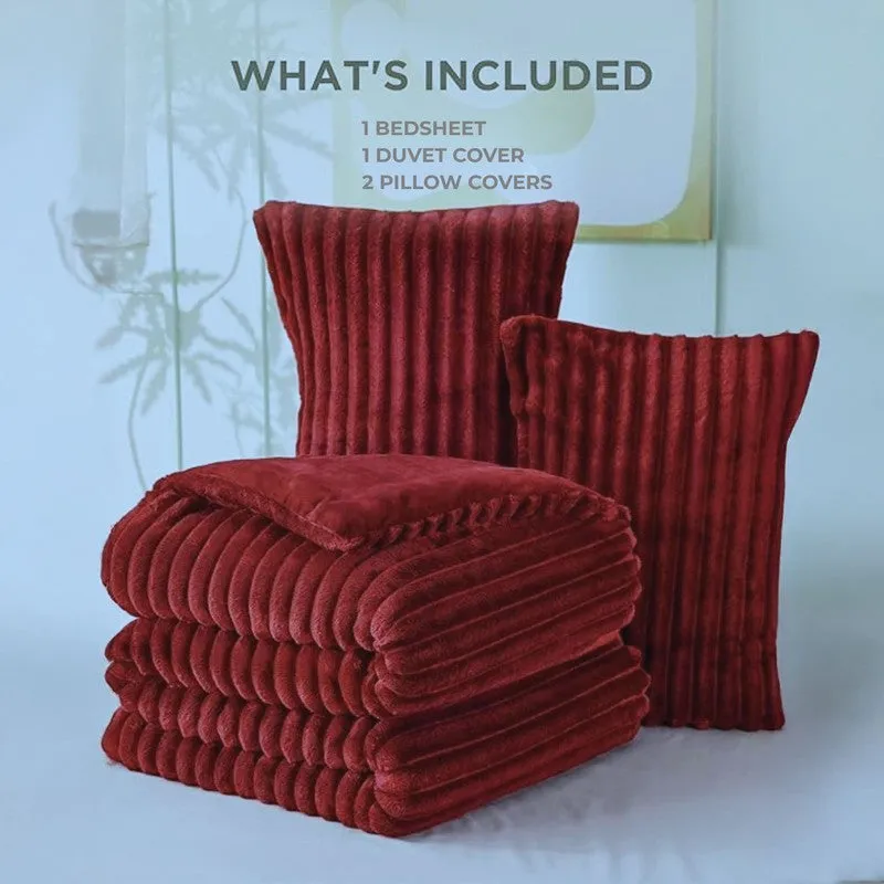 PureDrape Comfort (Maroon) Bedding Set - Four Piece Set media 7