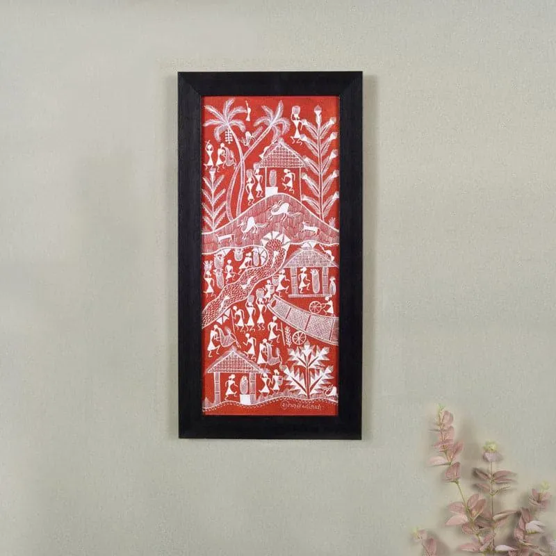 Barasi Warli Canvas Wall Art media 1