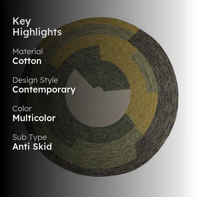 Enova Round Cotton Rug media 2