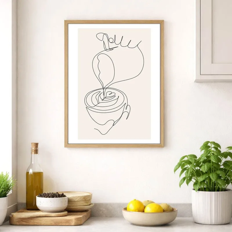 Barista Pour Archival Canvas Wall Art - Brown media 4