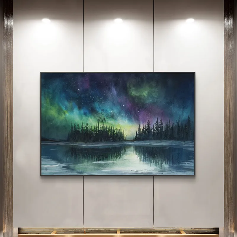Aurora Reflections Canvas Wall Painting media 4