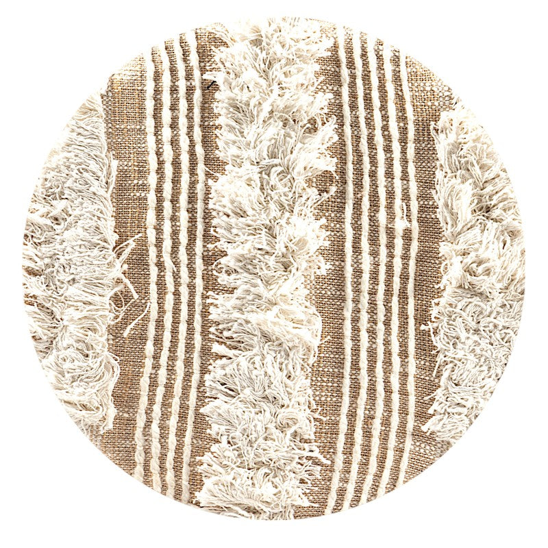 Dverix Acacia Wooden Ottomans - Beige media 6