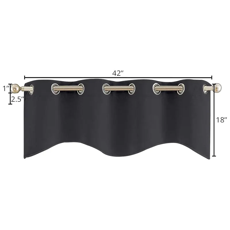 Vienna Pleated Curtain Valance (Grey) - Set Of Two media 8