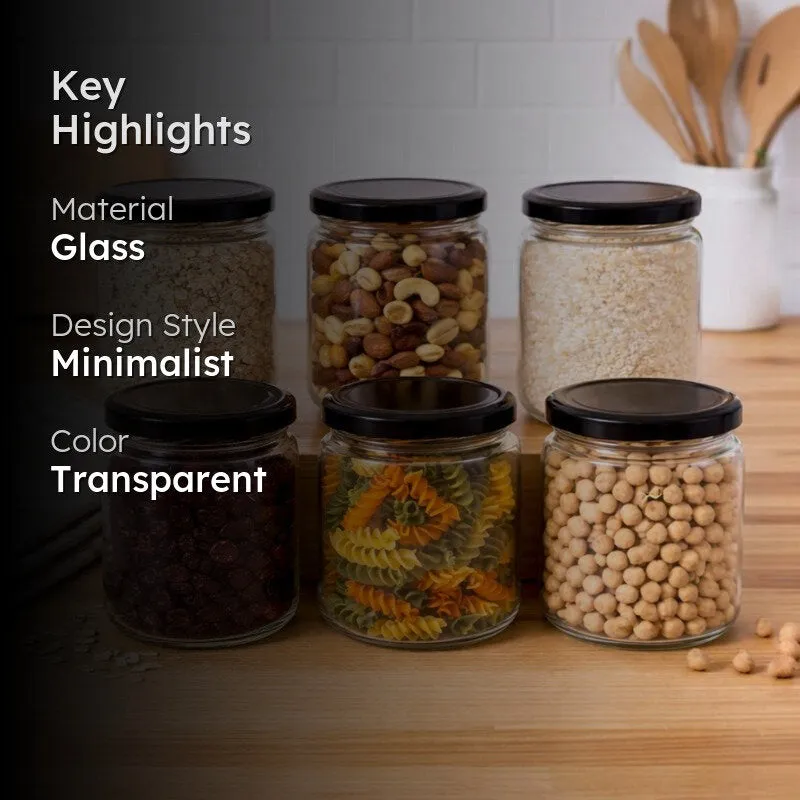 Airtight Glass Jar (500 mL Each) - Set Of Six media 2