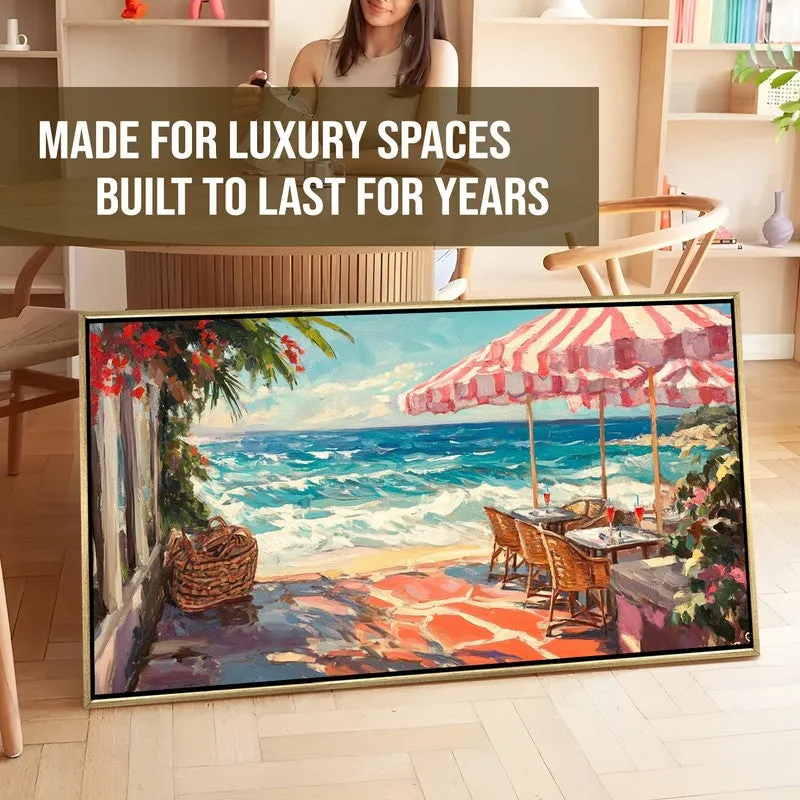 Coastal Reverie Canvas Wall Painting With Frame media 7