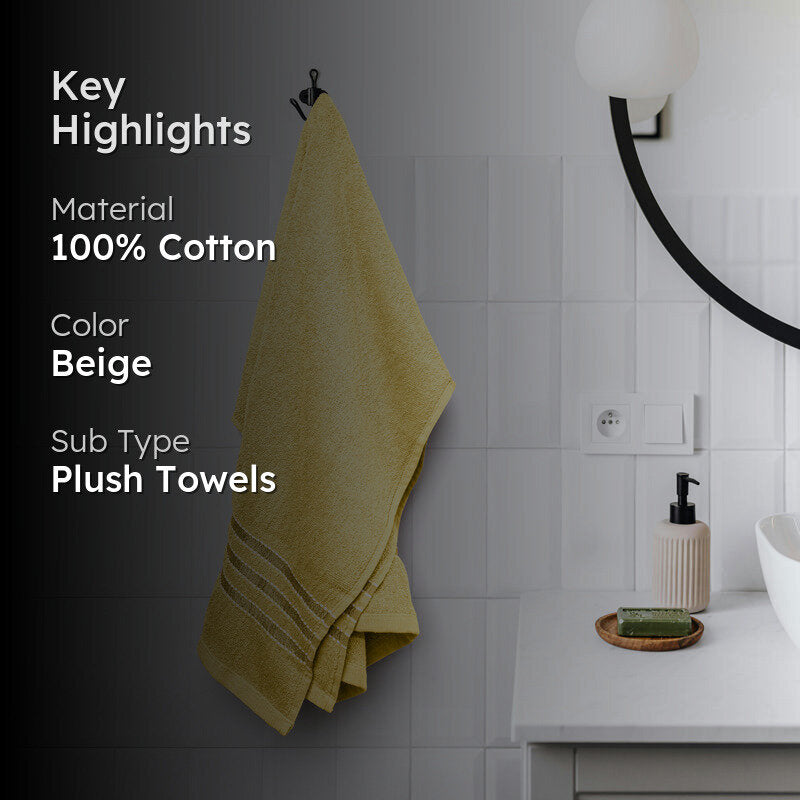 Micro Cotton LuxeDry Comfort Solid Bath Towel - Beige media 2
