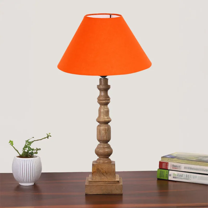 Cotin II Arbor Wooden Table Lamp - Orange,Brown media 3