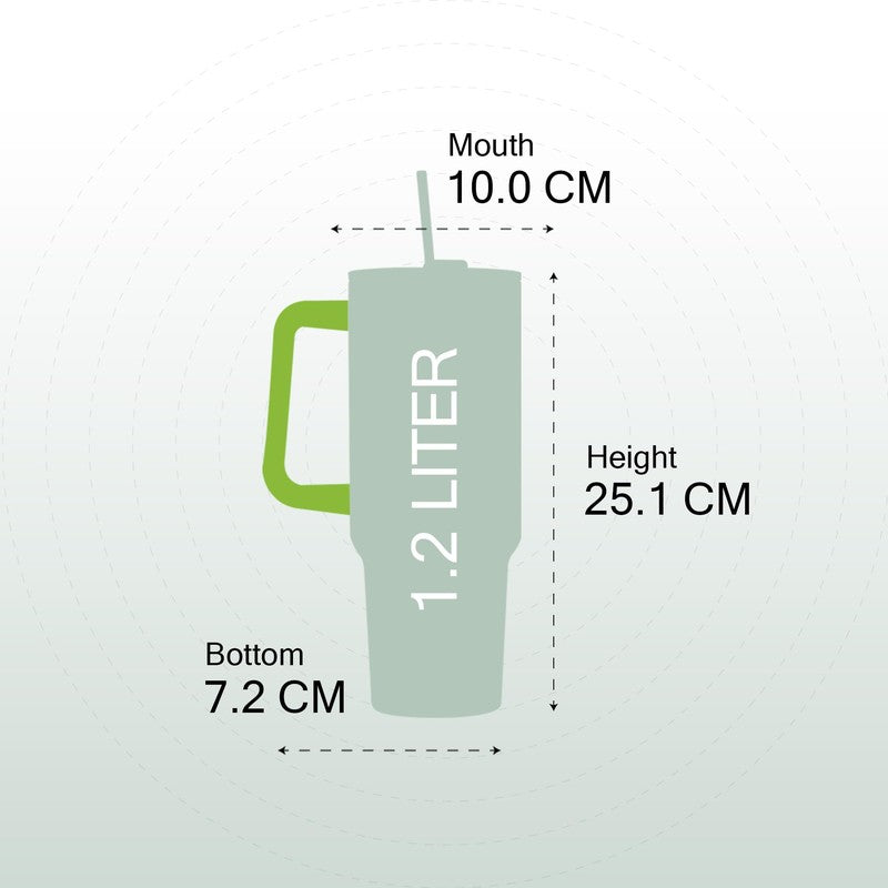 Solara Urban Chill Stainless Steel Tumbler (1200 ML) - Green media 8